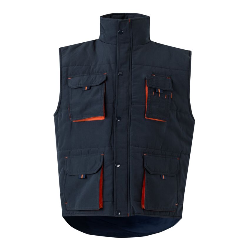 VL NERGAL Gilet matelassé, bicolore à multiples poches (120g/m²), en polyester (100%).