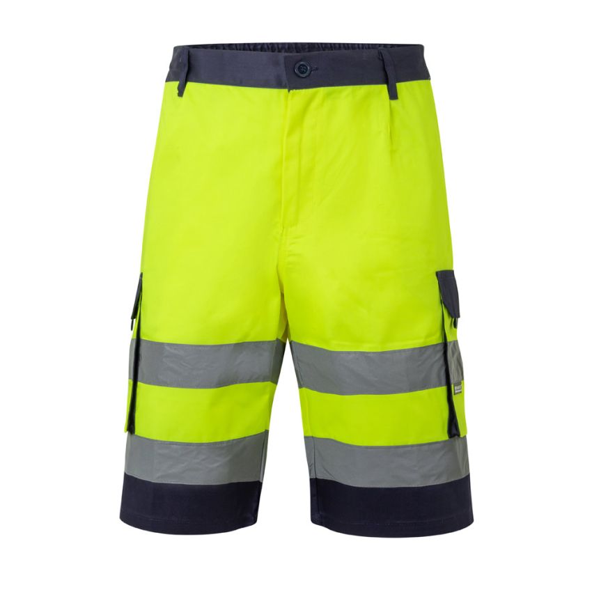 Bermuda bicolore multipoches VL HADES (210g/m²), en coton (20%) et polyester (80%)