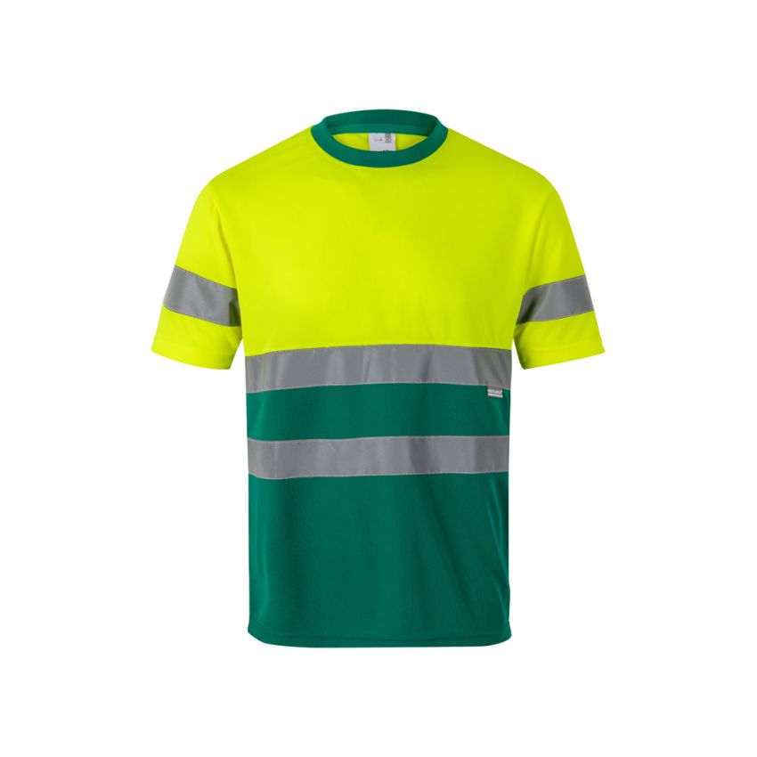 T-shirt technique bicolore bird-eye VL BRAHMA (140g/m²), en polyester (100%).