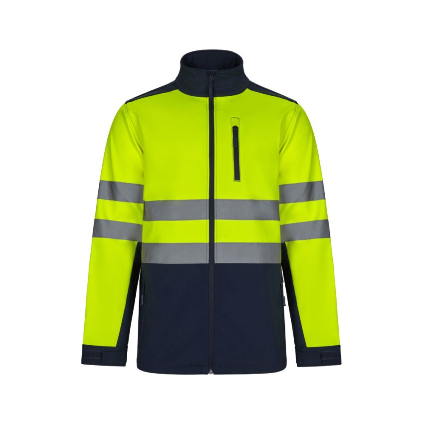 VL HESTIA Veste bicolore softshell (280g/m²), en polyester (96%) et élasthanne (4%).