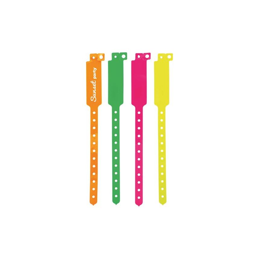 Darlen Bracelet d’identification inviolable fluorescent en vinyle