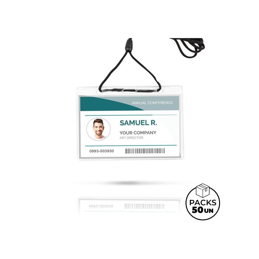 Fly Identificateur en PVC, avec cordon pour le cou