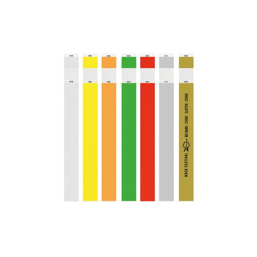 Bracelet d'identification inviolable Tikker 1 bon, en tyvek