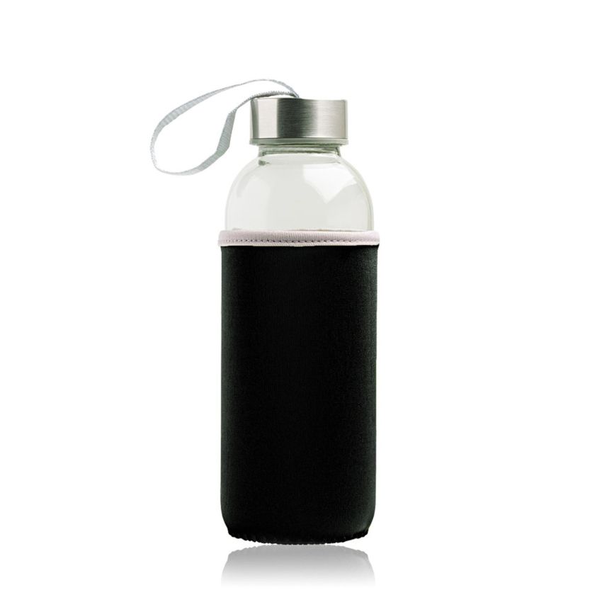 Neobouteille Bouteille en verre, avec bouchon en métal et manchon en néoprène