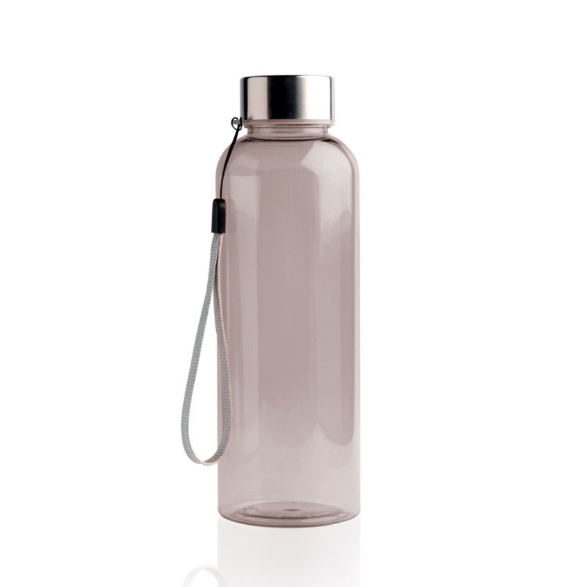 Bouteille RPET 500ml en RPET, avec bouchon en acier et cordon