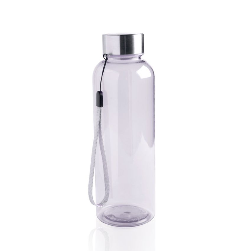Bouteille RPET 500ml en RPET, avec bouchon en acier et cordon