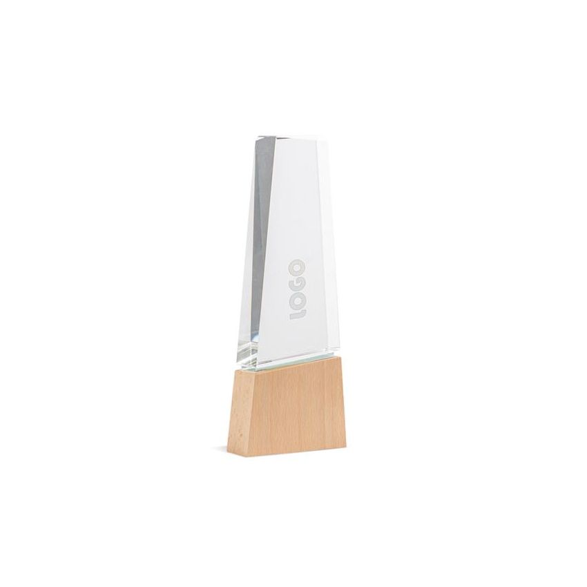 Meilleur Trophée en bois et verre avec boîte cadeau