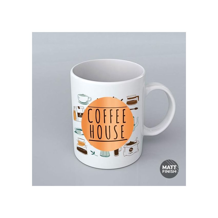 Tasse artistique mate en céramique pour sublimation, finition mate