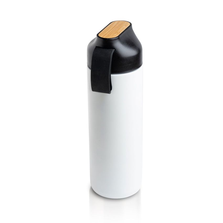 Drinko Bouteille isotherme 600ml, détail en bambou