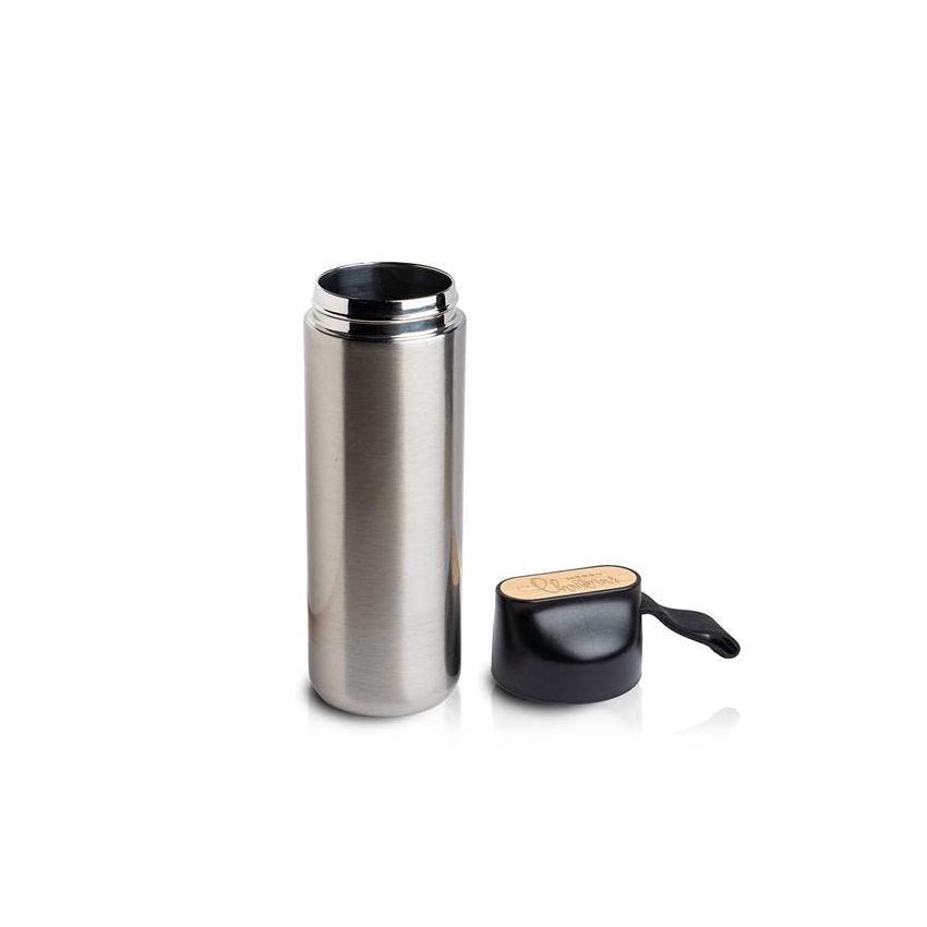 Drinko Bouteille isotherme 600ml, détail en bambou