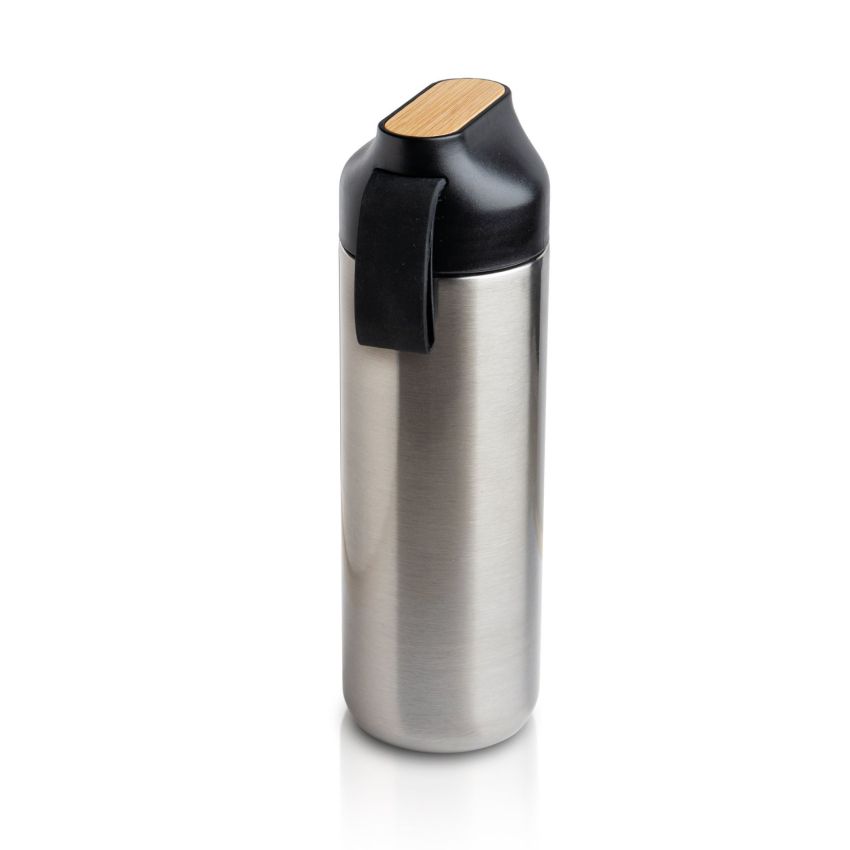 Drinko Bouteille isotherme 600ml, détail en bambou