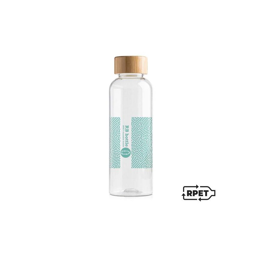Bouteille RB en RPET 500ml avec bouchon en bambou