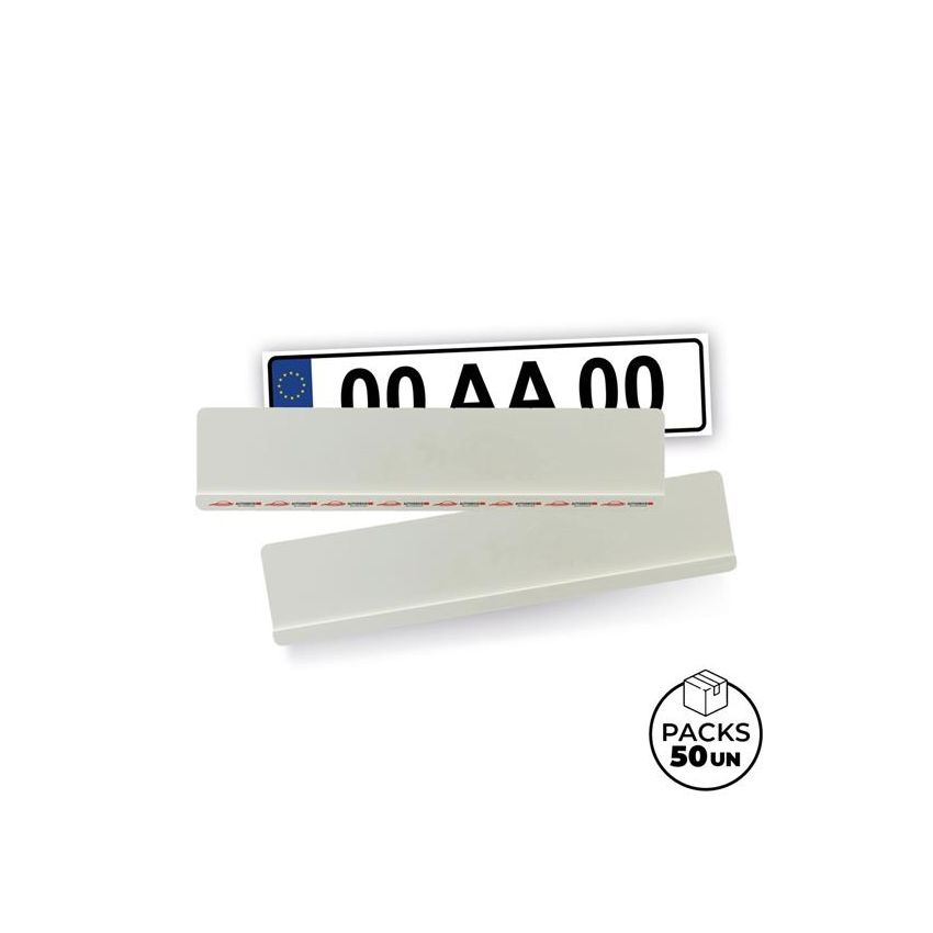 RPLATE W Support en plastique recyclé pour plaque d'immatriculation blanche