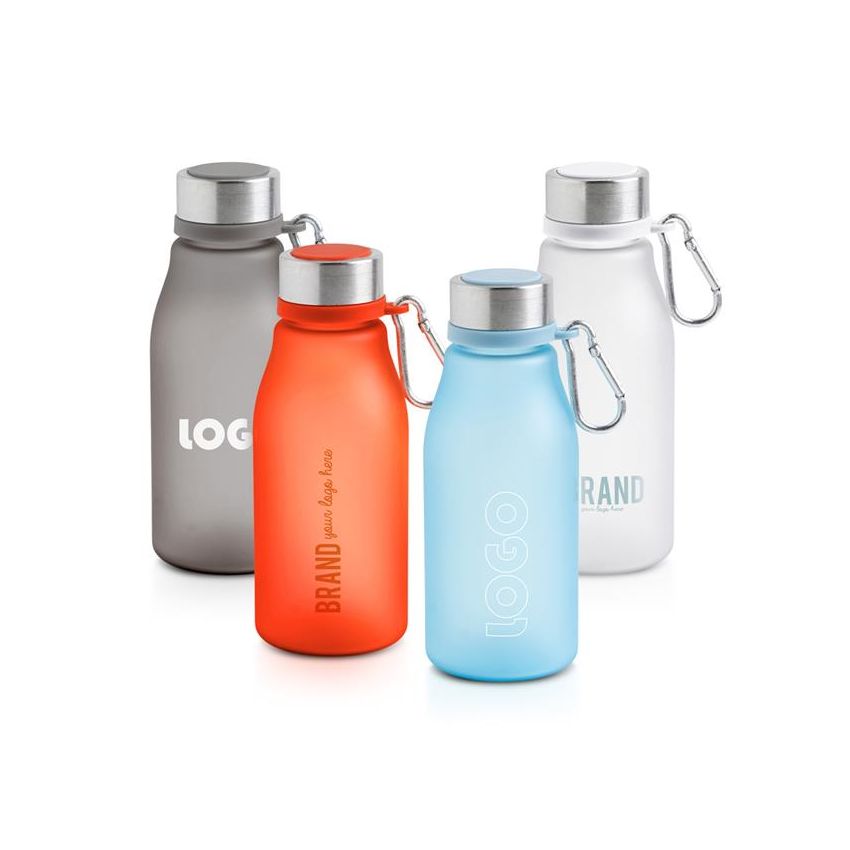 Bijou Gourde en RPET mat 350ml, avec mousqueton
