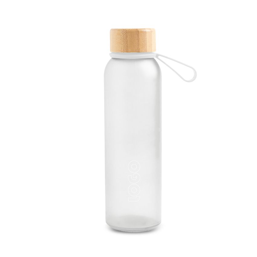 Atlântida Bouteille en verre givré 500ml, avec poignée en silicone