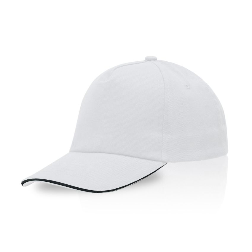 Zectra Casquette pour adulte, visière sandwich, en coton peigné