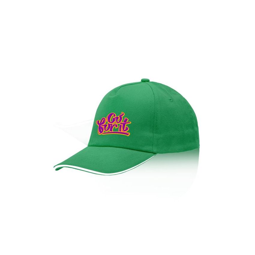 Zectra Casquette pour adulte, visière sandwich, en coton peigné