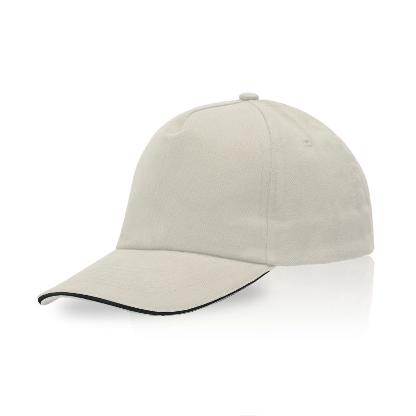 Zectra Casquette pour adulte, visière sandwich, en coton peigné