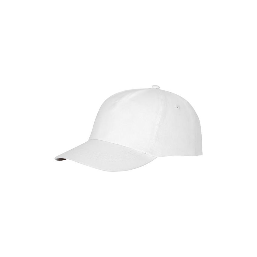 Casquette en coton 5 panneaux avec renfort et fermeture auto-agrippante 