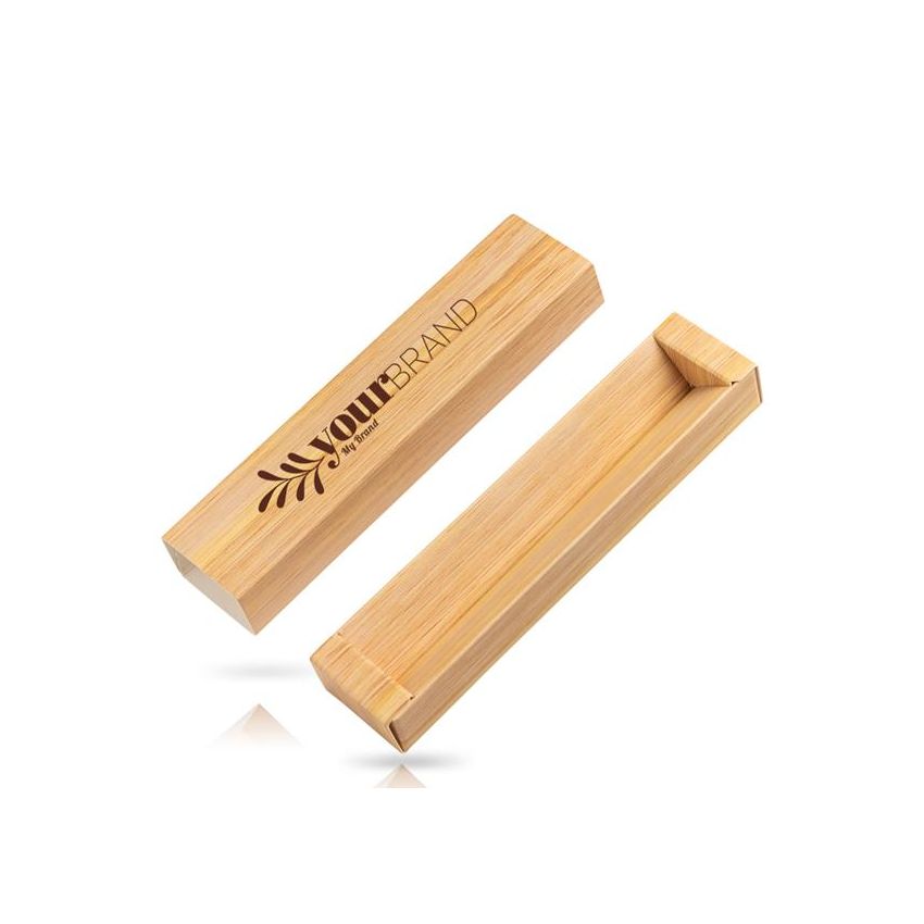 Bambox Étui en carton pour 1 stylo-bille, motif bambou