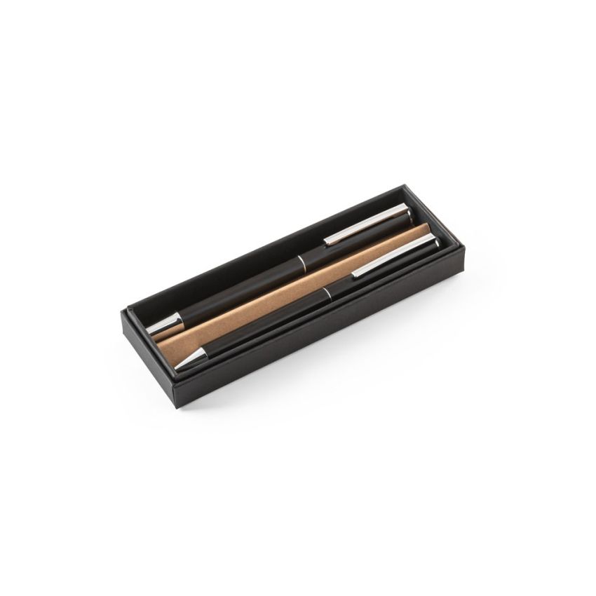 LEAH Ensemble roller et stylo à bille en aluminium (94% rAL) avec clip