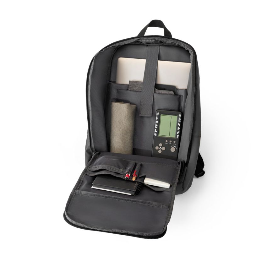 TOULON Sac à dos pour ordinateur portable en polyester recyclé 600D haute densité, résistant à l’eau 16