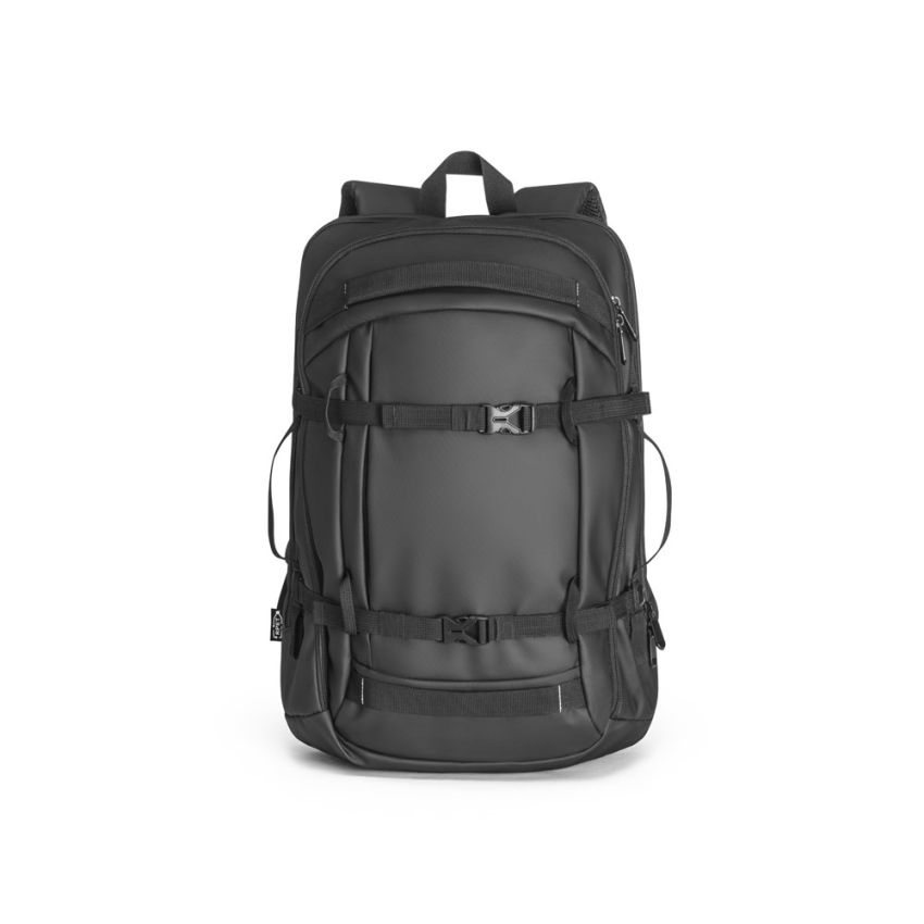 KAMPALA Sac à dos pour ordinateur portable en polyester recyclé 900D haute densité, avec revêtement résistant à l’eau et doublure en polyester recyclé 210D 17,3