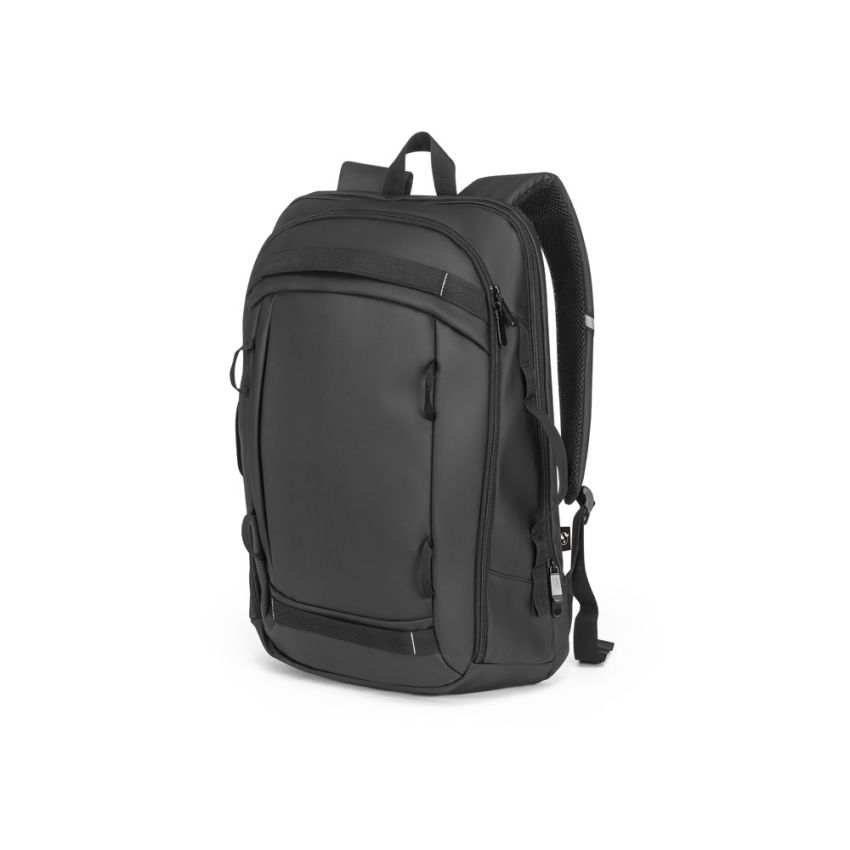 KAMPALA Sac à dos pour ordinateur portable en polyester recyclé 900D haute densité, avec revêtement résistant à l’eau et doublure en polyester recyclé 210D 17,3