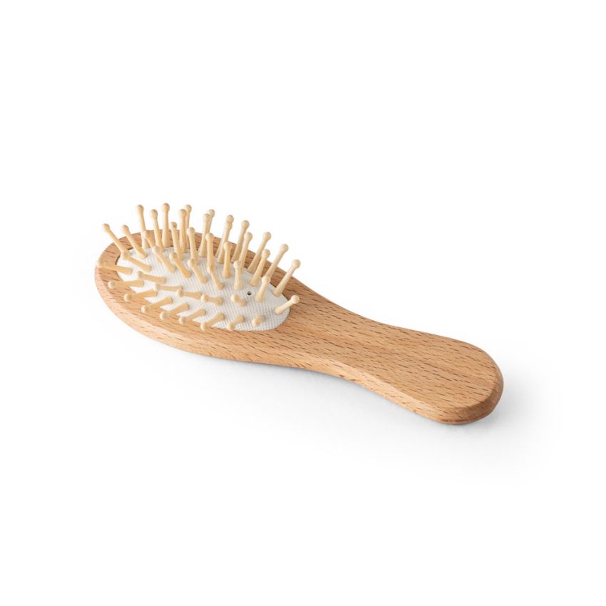 DERN Brosse à cheveux en bois avec dents en bambou