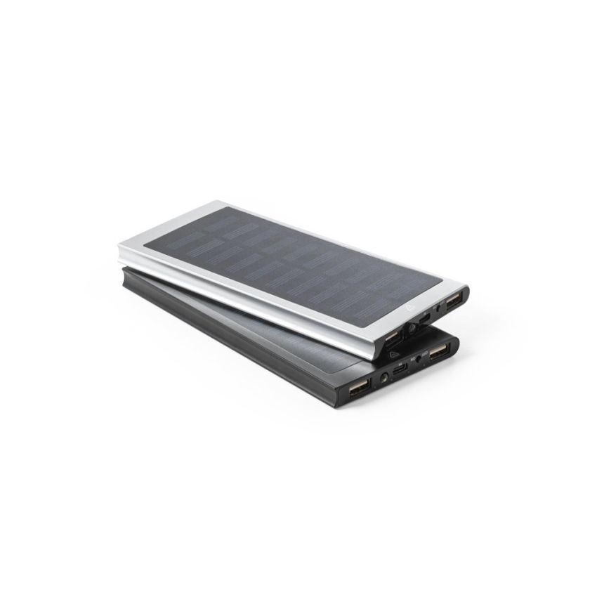 CLERK Power bank 8'000 mAh avec panneau solaire en aluminium 100% recyclé