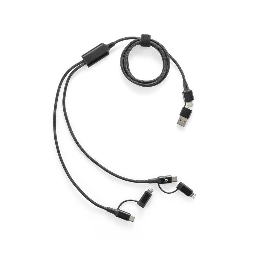 BERTOZZI Cabo USB super rápido 6 em 1 em alumínio e PET reciclado