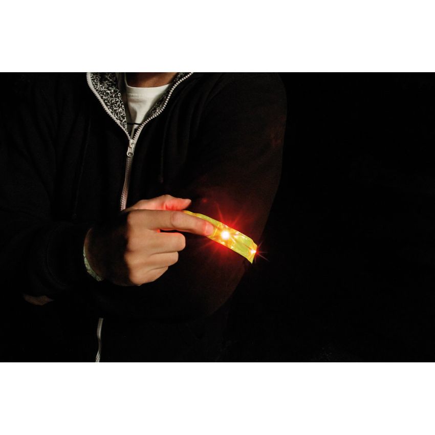 VISIBLE Brassard réfléchissant avec 4 LED rouges