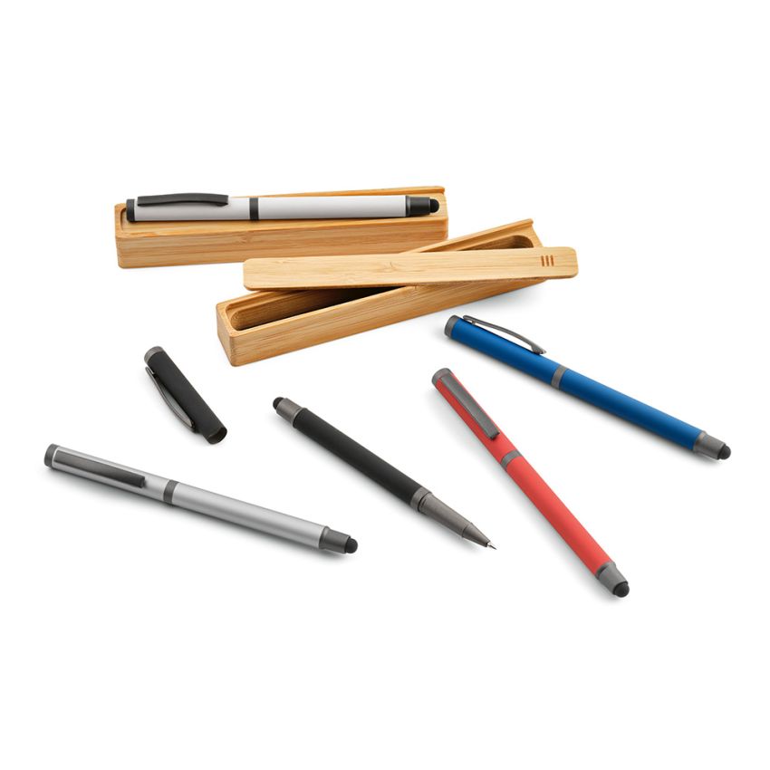 Stylo Woolf en acier inoxydable recyclé à encre noire