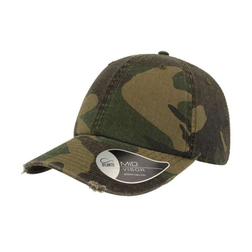 Casquette Dad Hat Destroyed, 100% coton chino