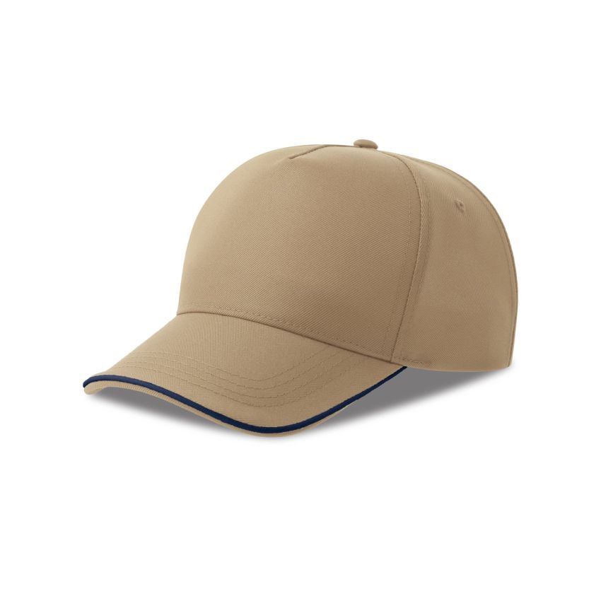 RECY FIVE PIPING Casquette Recy Five Piping, 100% Polyester Recyclé