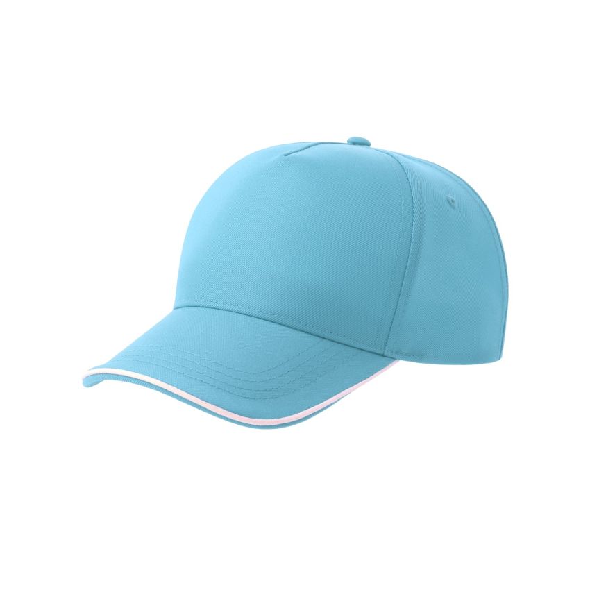 RECY FIVE PIPING Casquette Recy Five Piping, 100% Polyester Recyclé