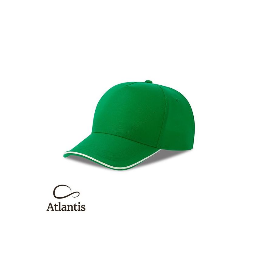 RECY FIVE PIPING Casquette Recy Five Piping, 100% Polyester Recyclé