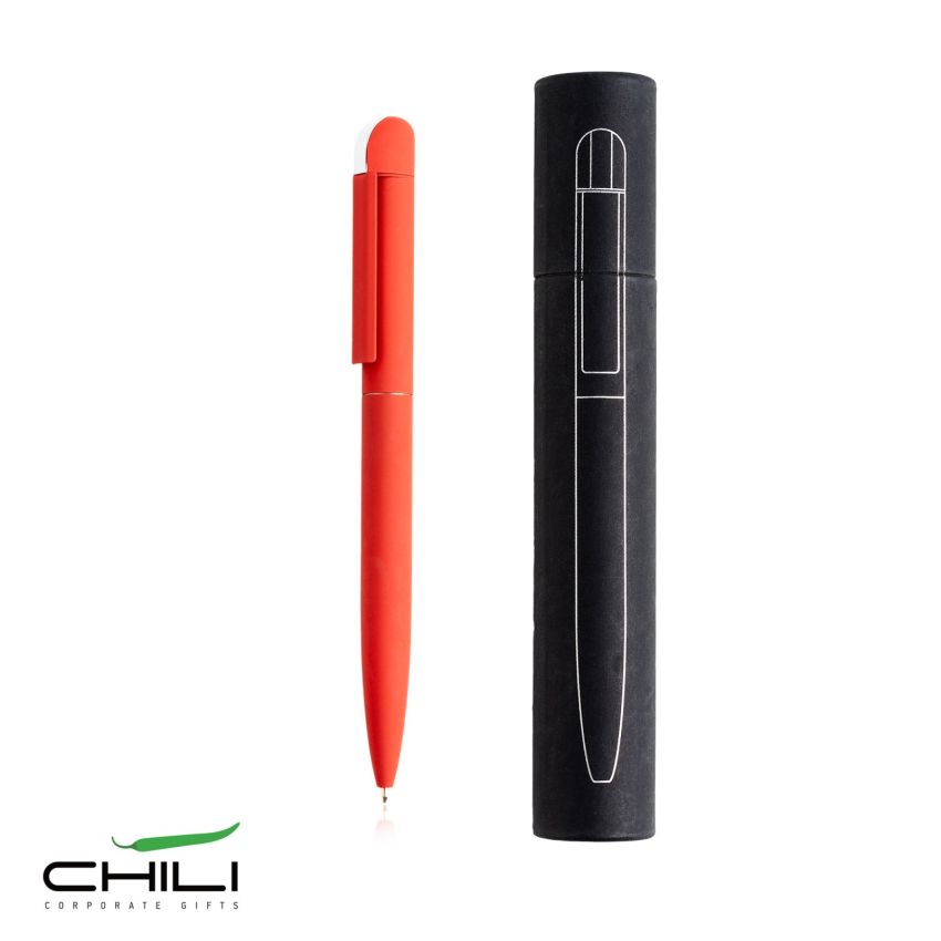 Folk Twist Stylo-bille en acier inoxydable recyclé