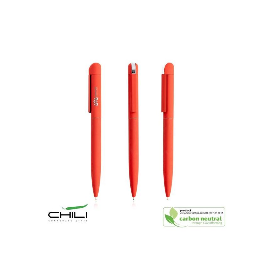 Folk Twist Stylo-bille en acier inoxydable recyclé