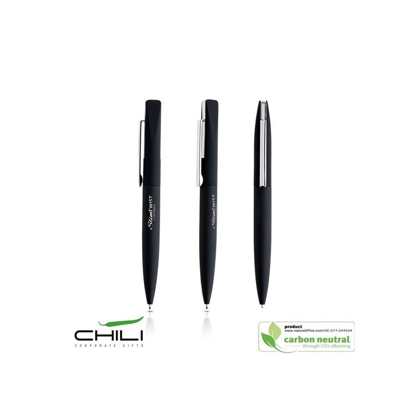 Slim Twist Stylo-bille en acier inoxydable recyclé