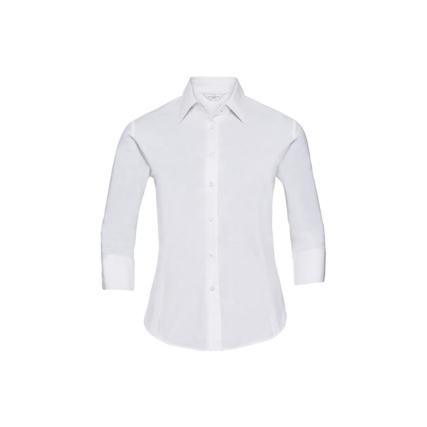 Chemise en popeline à manches longues pour femme