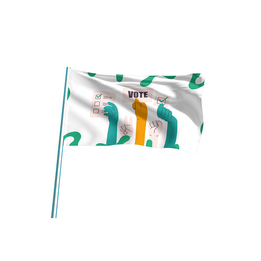 Drapeau Électoral 100 % Personnalisé