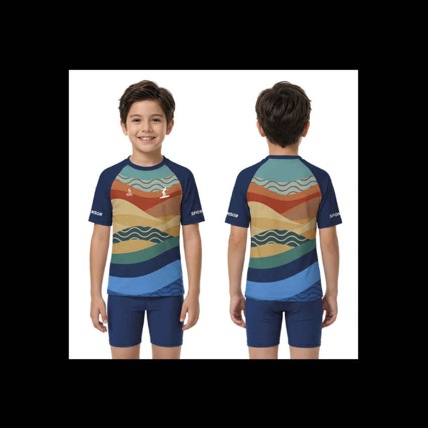 T-shirt Enfant de Surf 100 % Personnalisé SLATER, ÉLASTHANNE