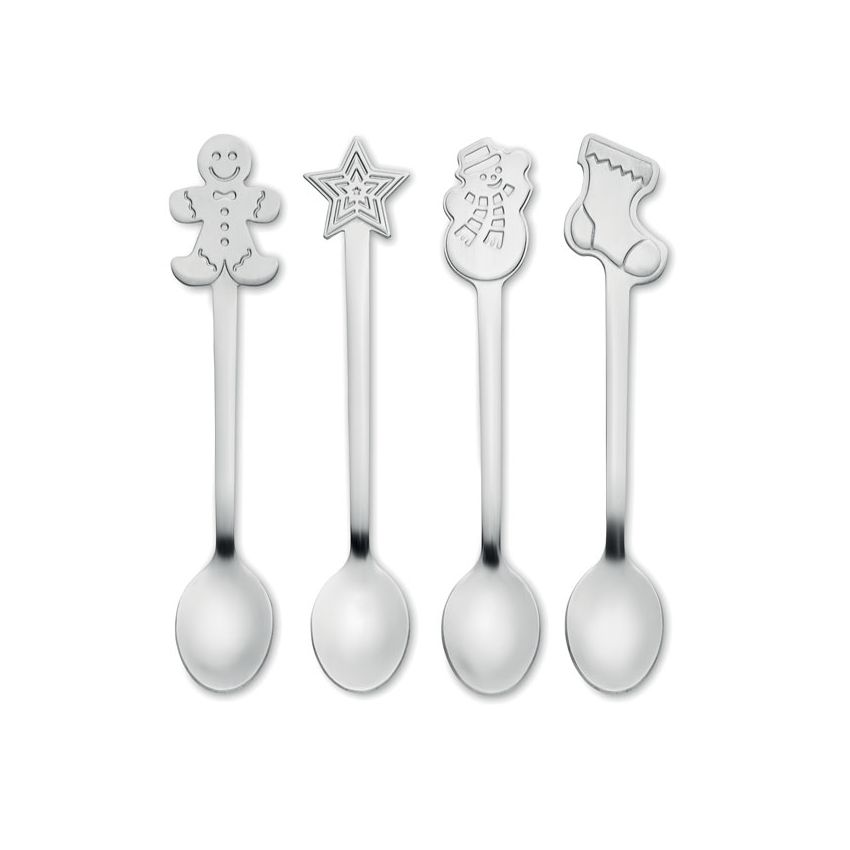 Set de 4 cuillères à café Noël