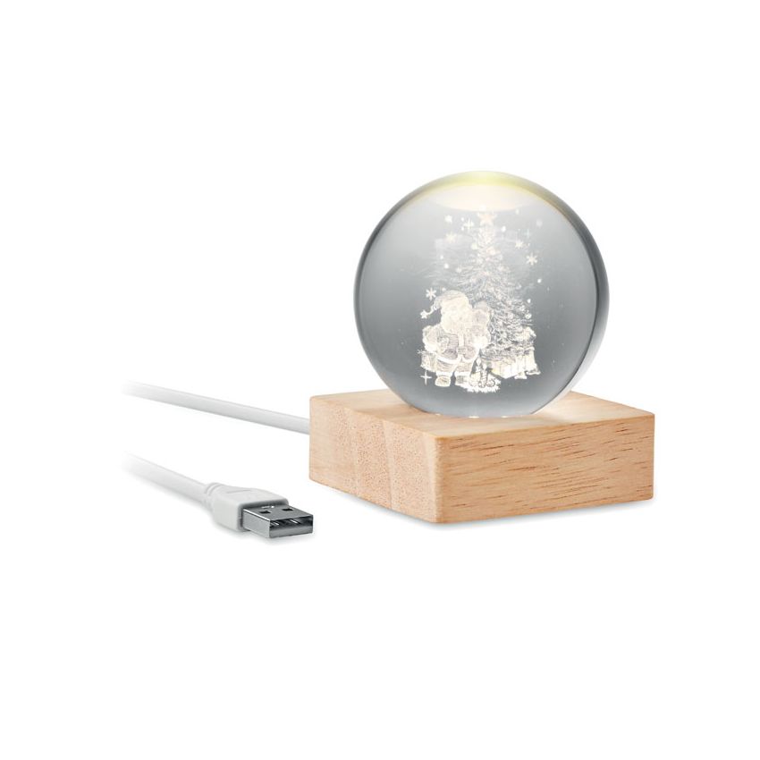 Boule de Noël en verre LED