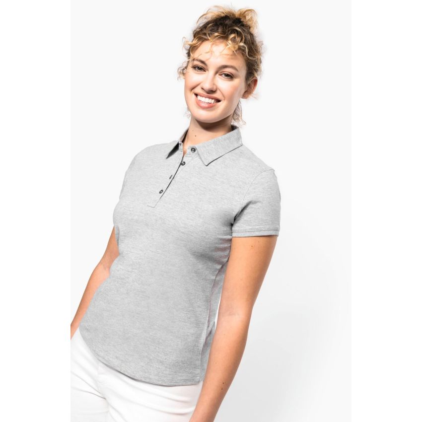 Polo en jersey femme à manches courtes