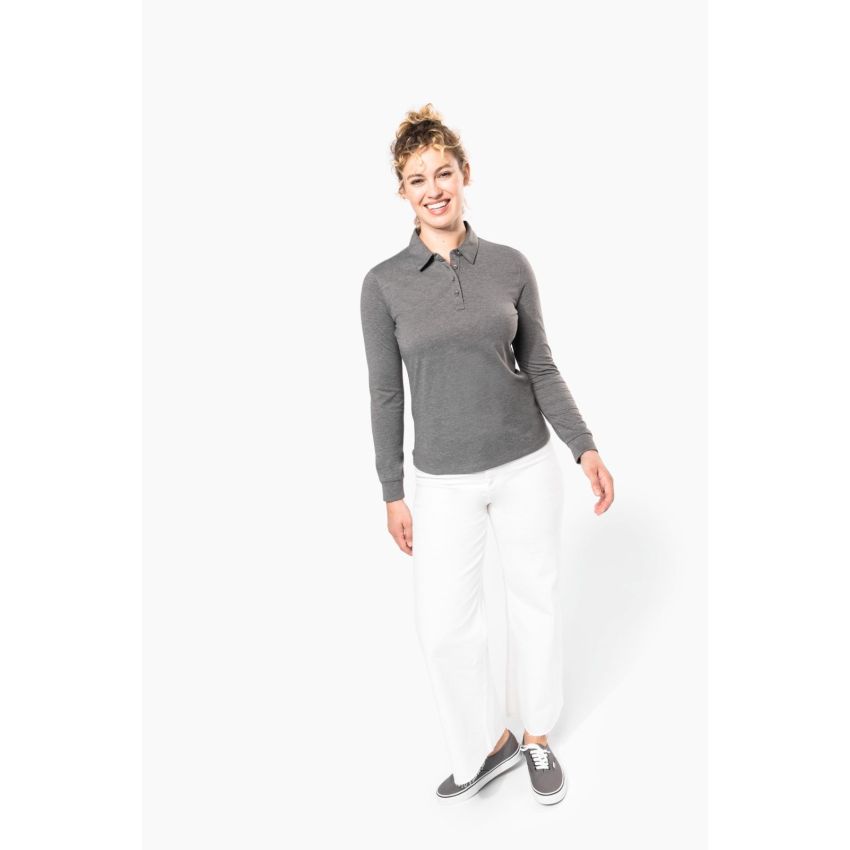 Maillot polo femme à manches longues