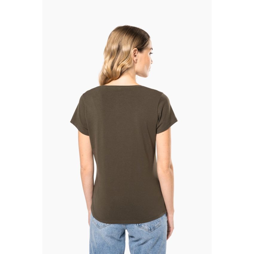 T-shirt femme à col rond et manches courtes