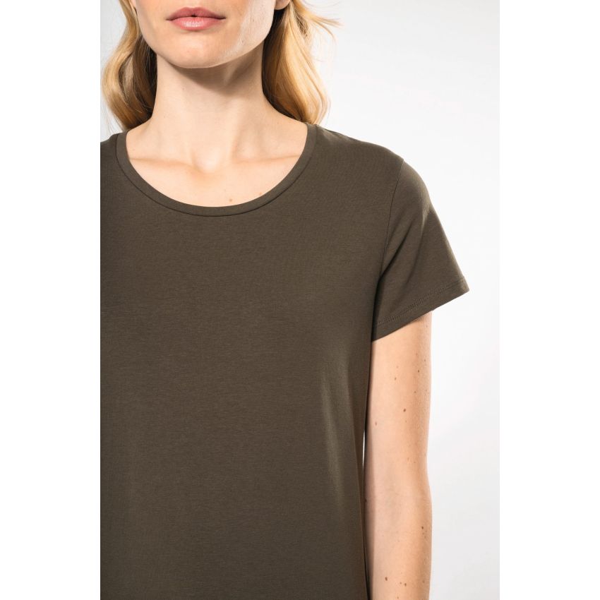 T-shirt femme à col rond et manches courtes