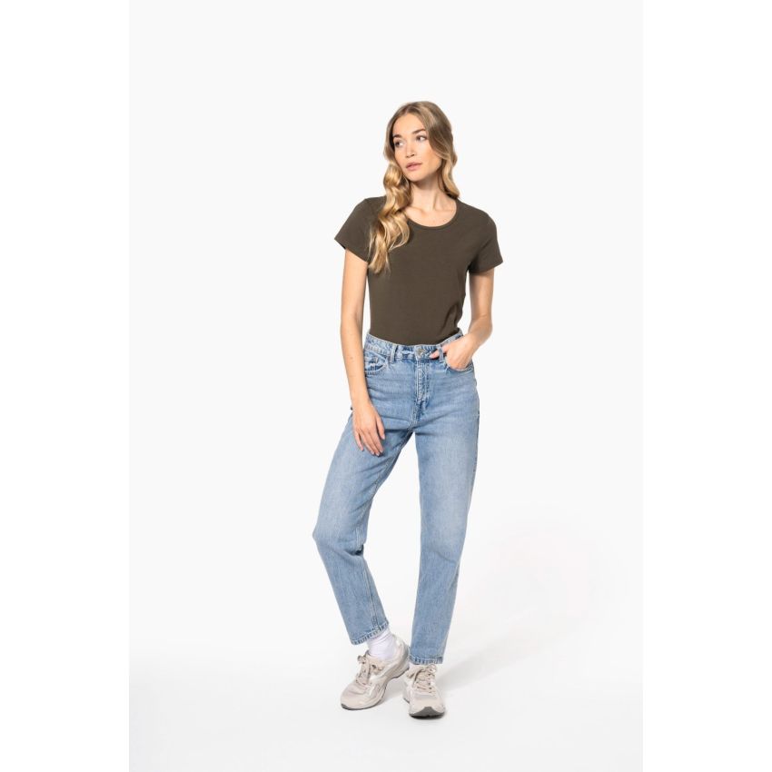 T-shirt femme à col rond et manches courtes